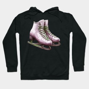 Pink Ice Skating Boots Hoodie